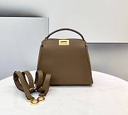 Fendi Medium Peekaboo Leather Brown Bag - 3