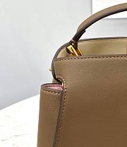 Fendi Medium Peekaboo Leather Brown Bag - 5