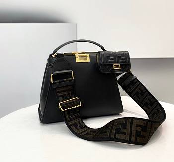 Fendi Medium Peekaboo Leather Black Bag