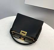 Fendi Medium Peekaboo Leather Black Bag - 5