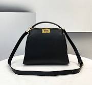 Fendi Medium Peekaboo Leather Black Bag - 3