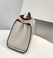 Fendi Medium Peekaboo Leather White Bag - 2