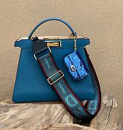 Peekaboo ISeeU Medium Blue leather bag - 1