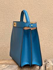 Peekaboo ISeeU Medium Blue leather bag - 4