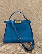 Peekaboo ISeeU Medium Blue leather bag - 6