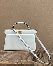 Fendi Peekaboo ISeeU Medium White East-West Tote Bag - 2