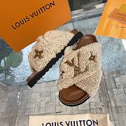 Louis Vuitton Fur brown leather slippers - 3