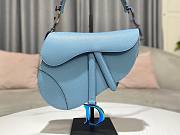 Dior blue saddle 26cm bag - 5