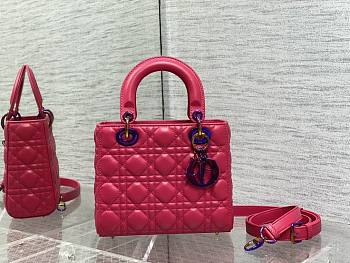 Dior lady hot pink 20cm bag                                    