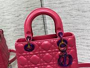 Dior lady hot pink 20cm bag                                     - 6