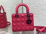 Dior lady hot pink 20cm bag                                     - 5