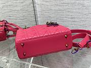 Dior lady hot pink 20cm bag                                     - 4