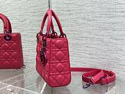 Dior lady hot pink 20cm bag                                     - 2