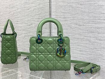 Dior lady hot green 20cm bag