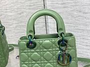 Dior lady hot green 20cm bag - 5