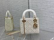 Dior lady white pearl 20cm bag  - 1