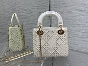 Dior lady white pearl 20cm bag  - 3