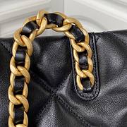 Chanel 22B tote 19 black lampskin bag - 6