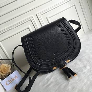 Chloe marcie medium / small black saddle bag