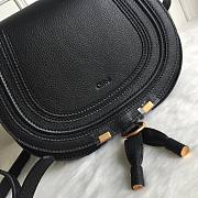 Chloe marcie medium / small black saddle bag - 6