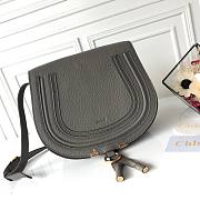 Chloe marcie medium / small gray saddle bag - 1