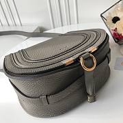 Chloe marcie medium / small gray saddle bag - 5