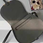 Chloe marcie medium / small gray saddle bag - 2