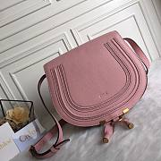 Chloe marcie medium / small pink saddle bag - 1