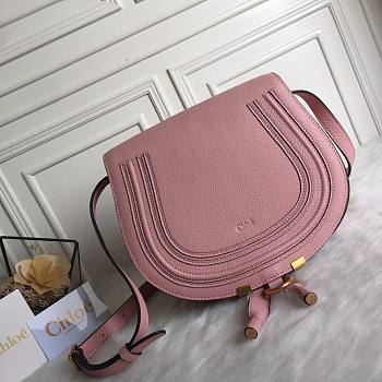 Chloe marcie medium / small pink saddle bag