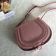 Chloe marcie medium / small pink saddle bag - 3