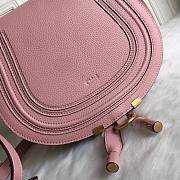 Chloe marcie medium / small pink saddle bag - 5