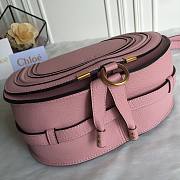 Chloe marcie medium / small pink saddle bag - 6