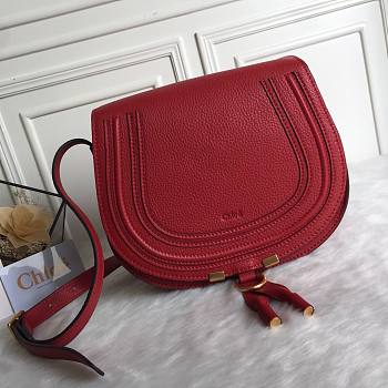 Chloe marcie medium / small red saddle bag