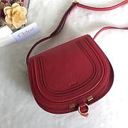 Chloe marcie medium / small red saddle bag - 2