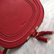 Chloe marcie medium / small red saddle bag - 3