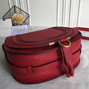 Chloe marcie medium / small red saddle bag - 4