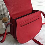 Chloe marcie medium / small red saddle bag - 5