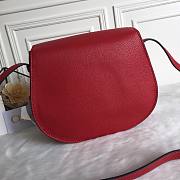 Chloe marcie medium / small red saddle bag - 6