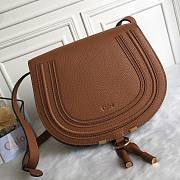 Chloe marcie medium / small brown saddle bag - 1