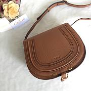 Chloe marcie medium / small brown saddle bag - 6