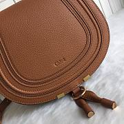 Chloe marcie medium / small brown saddle bag - 3