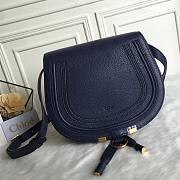 Chloe marcie medium / small blue saddle bag - 1