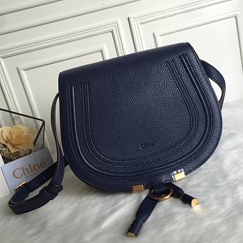 Chloe marcie medium / small blue saddle bag