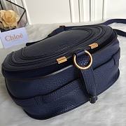 Chloe marcie medium / small blue saddle bag - 6