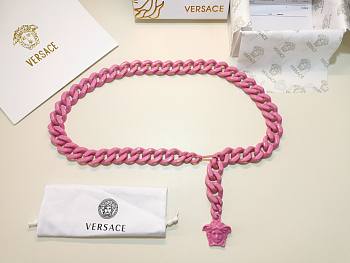 Versace chain pink belt