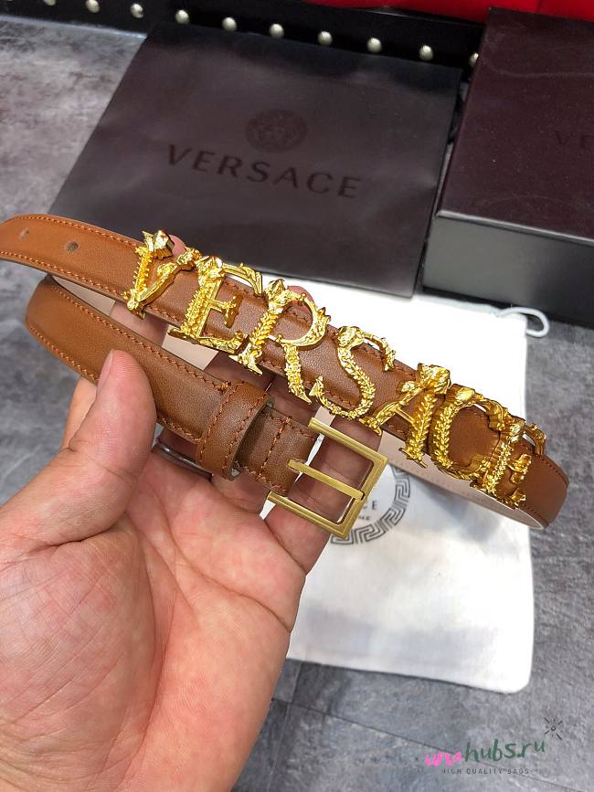 VERSACE brown belt - 1