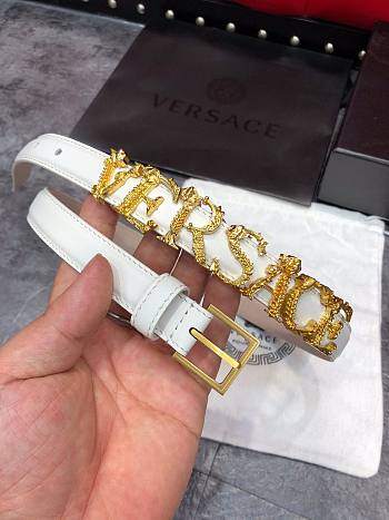 VERSACE white belt