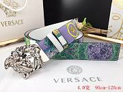 Versace white leather belt - 6