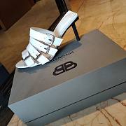 Balenciaga white heeled sandals - 5