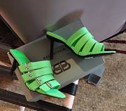 Balenciaga green heeled sandals - 1